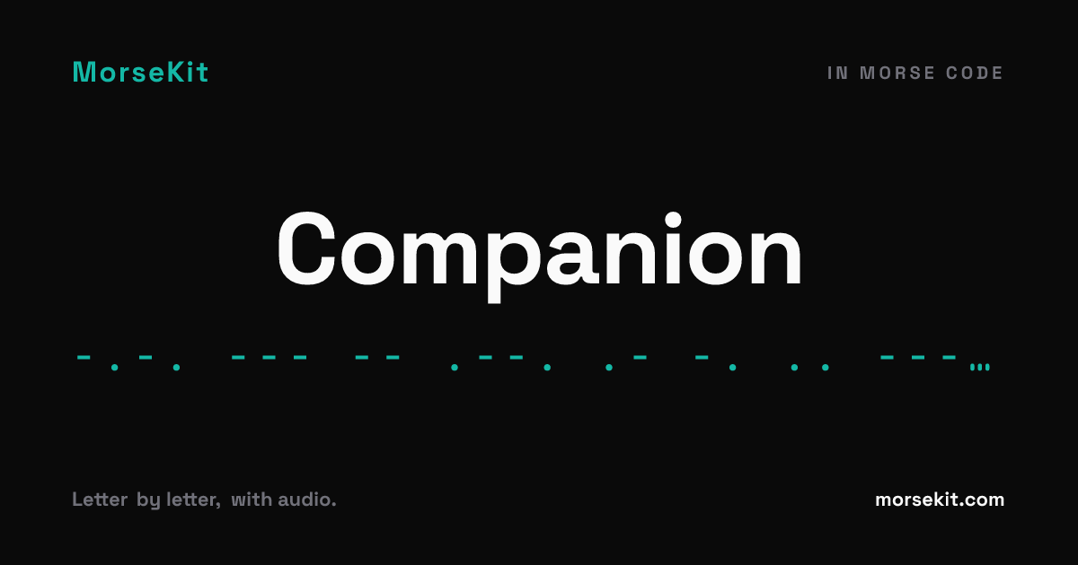 Companion in Morse Code
