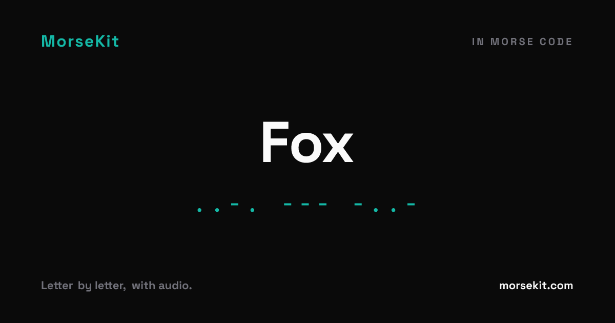 Fox in Morse Code