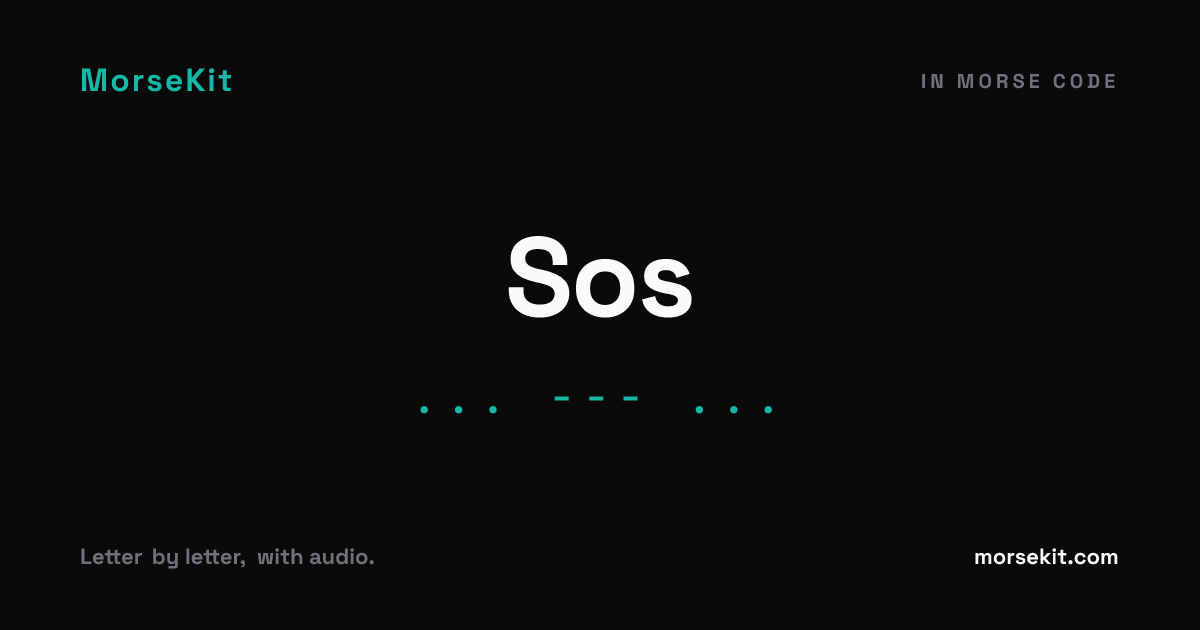 Sos in Morse Code