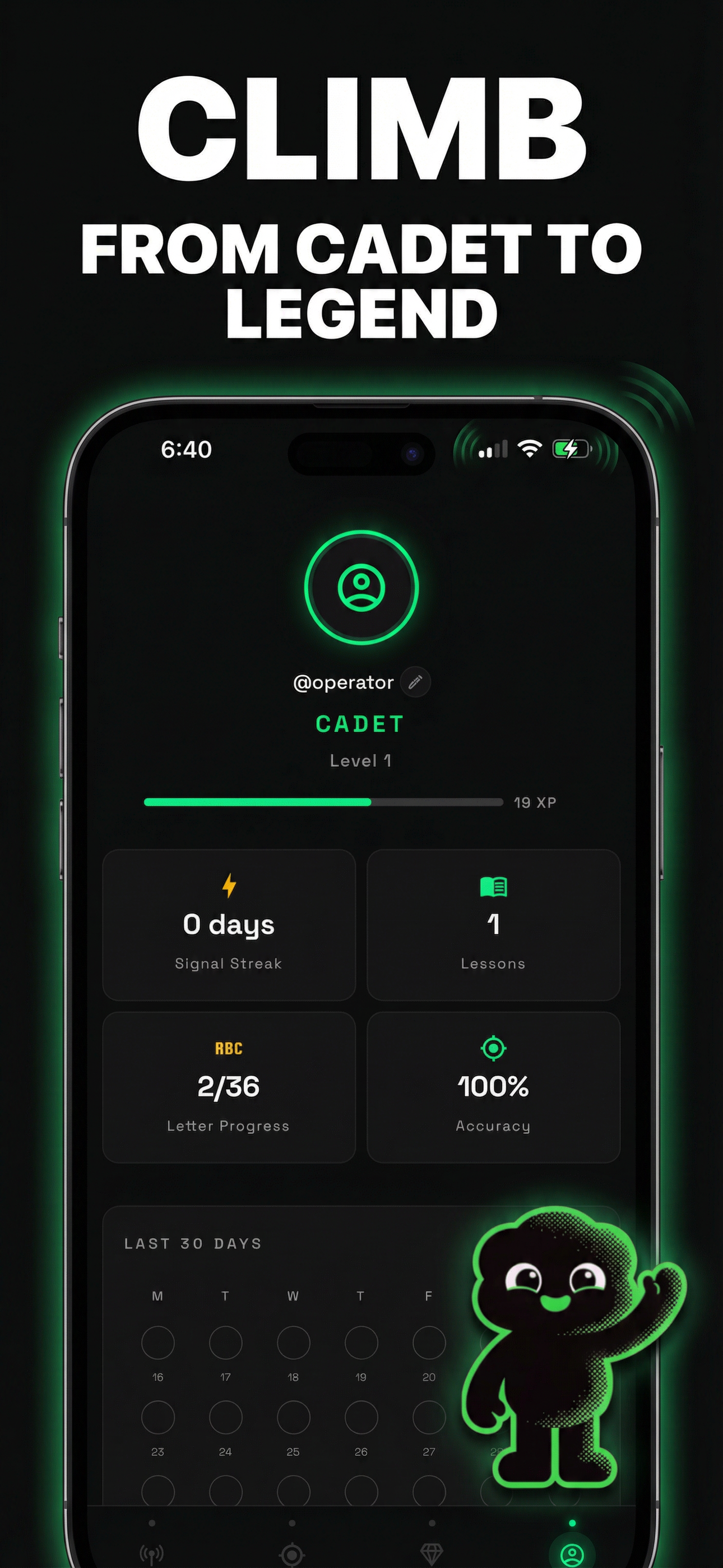 Climb levels at your own pace